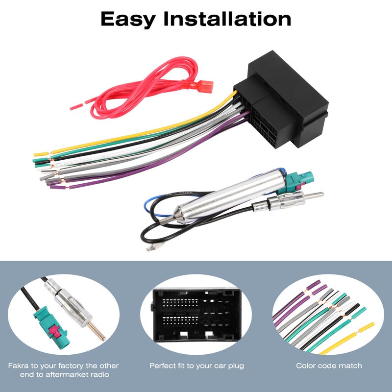 RDBS Car Stereo Wire Harness and Antenna Adapter Combo kit to Connect an Aftermarket Radio Fit for 2013-up Dodge Jeep Ram Vehicles - No Factory Premium Amp - Image 4
